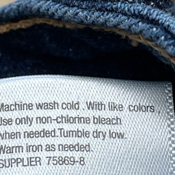 Ana Shorts Womens 12 / 31 Jean Dark Wash Denim Raw Edge Cuffed Stretch Cotton - Picture 11 of 11